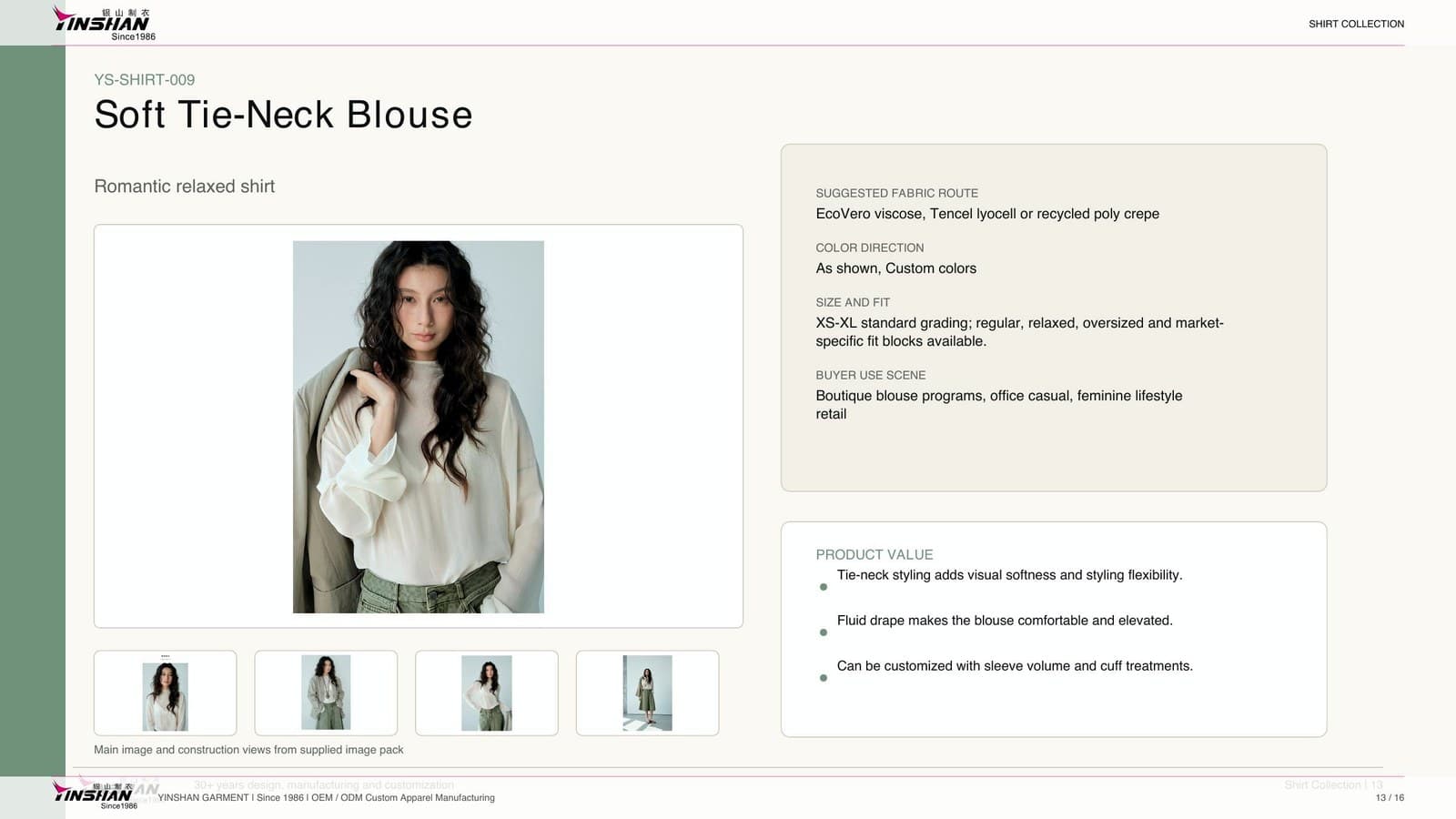 Soft Tie-Neck Blouse main development reference