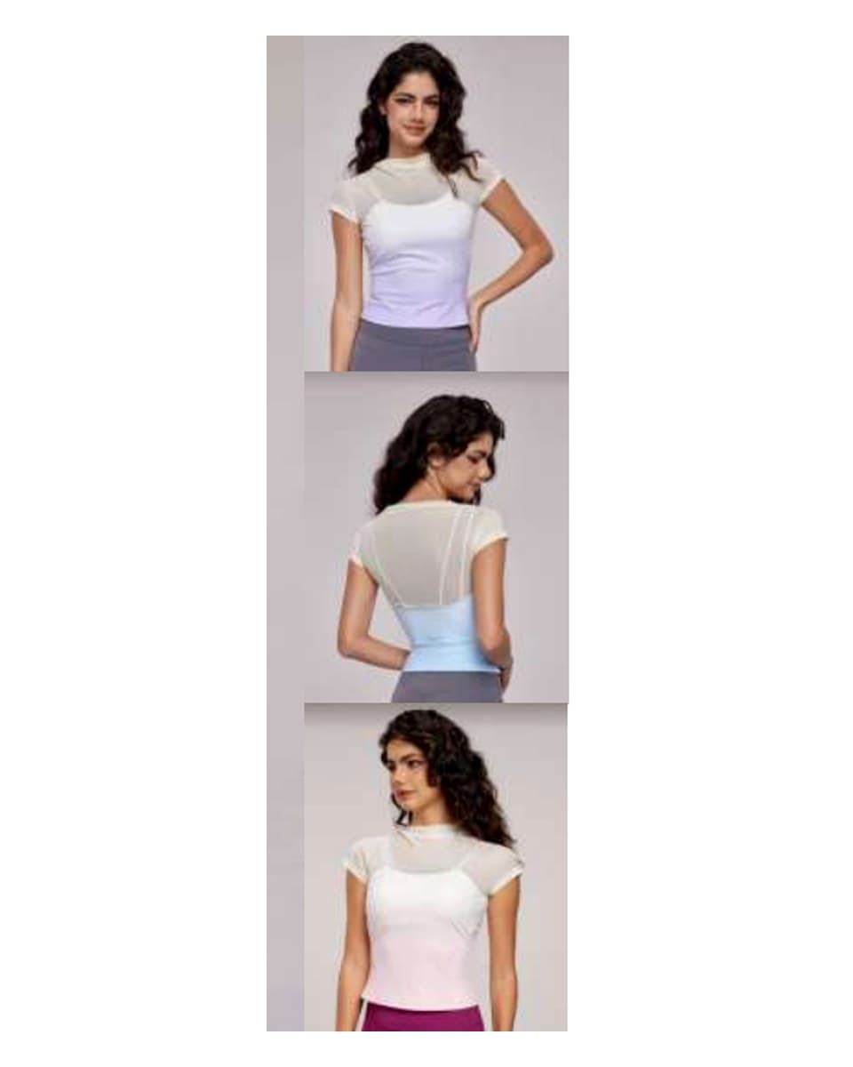 Custom Yoga Top DWY115002 wearing and construction view 1