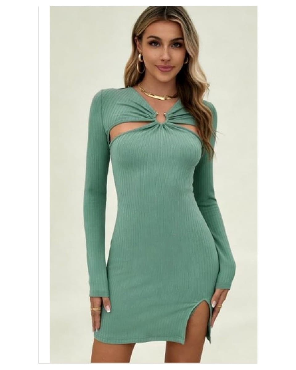Linen Cutout Mini Dress product photo from Yinshan Fashion Dress Collection 2026