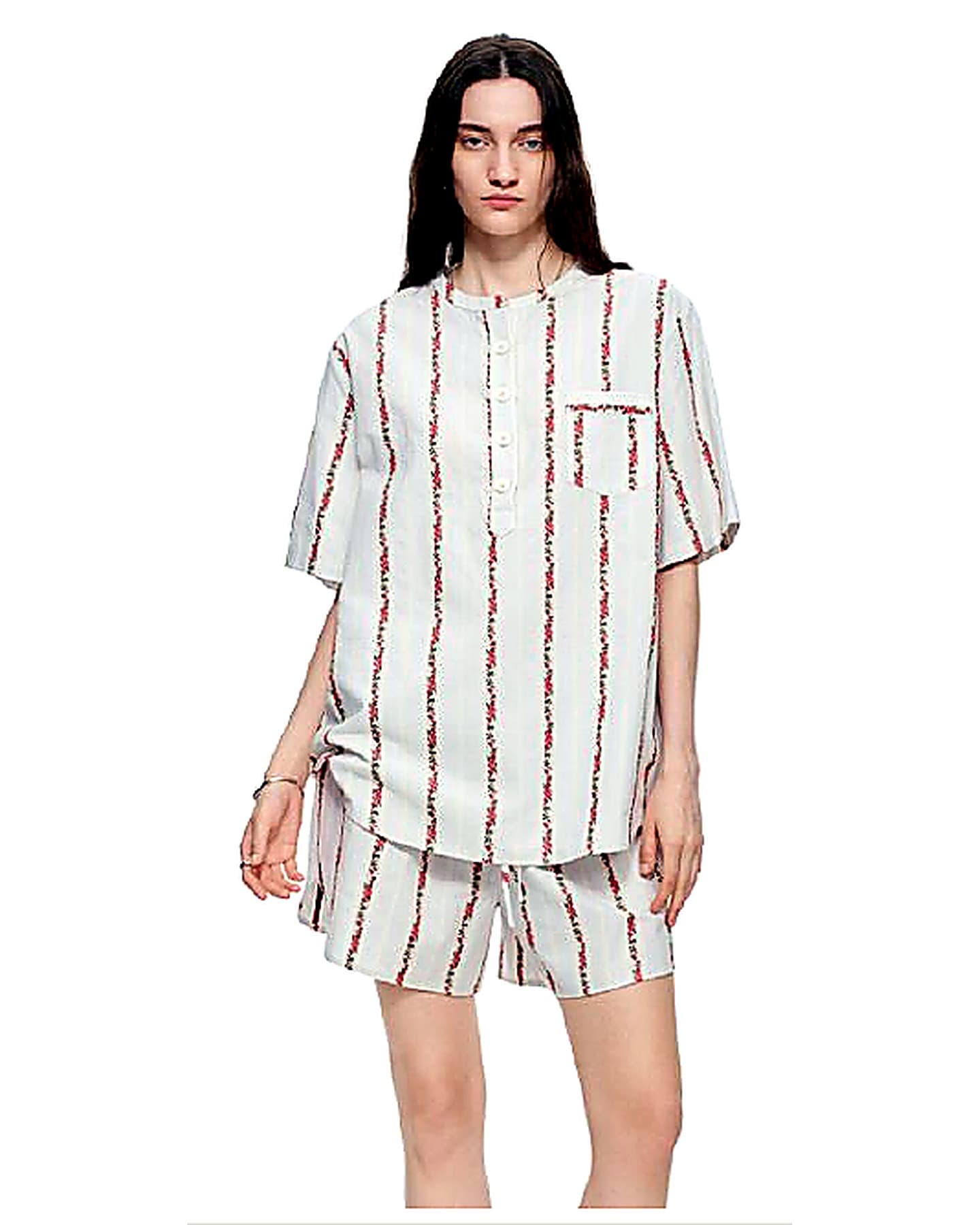 Cotton Stripe Short Set pajamas and loungewear B2B development reference image