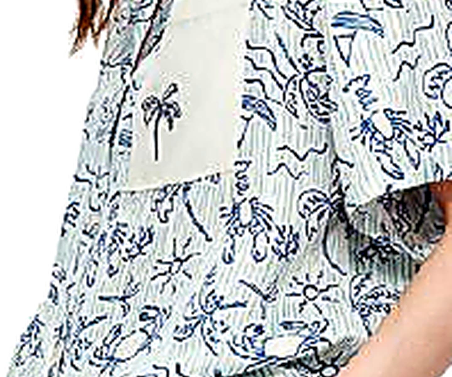 Blue Printed Short Pajama Set fabric development image 1