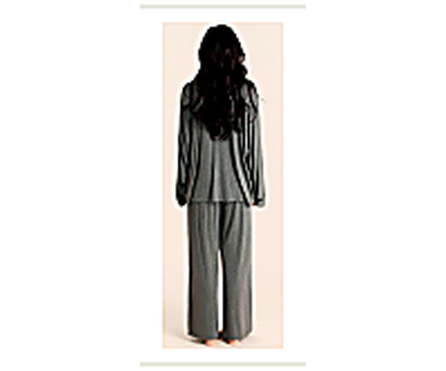 Draped Soft Lounge Ensemble wearing and construction view 3