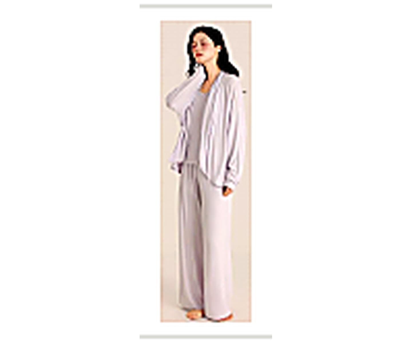 Draped Soft Lounge Ensemble wearing and construction view 1