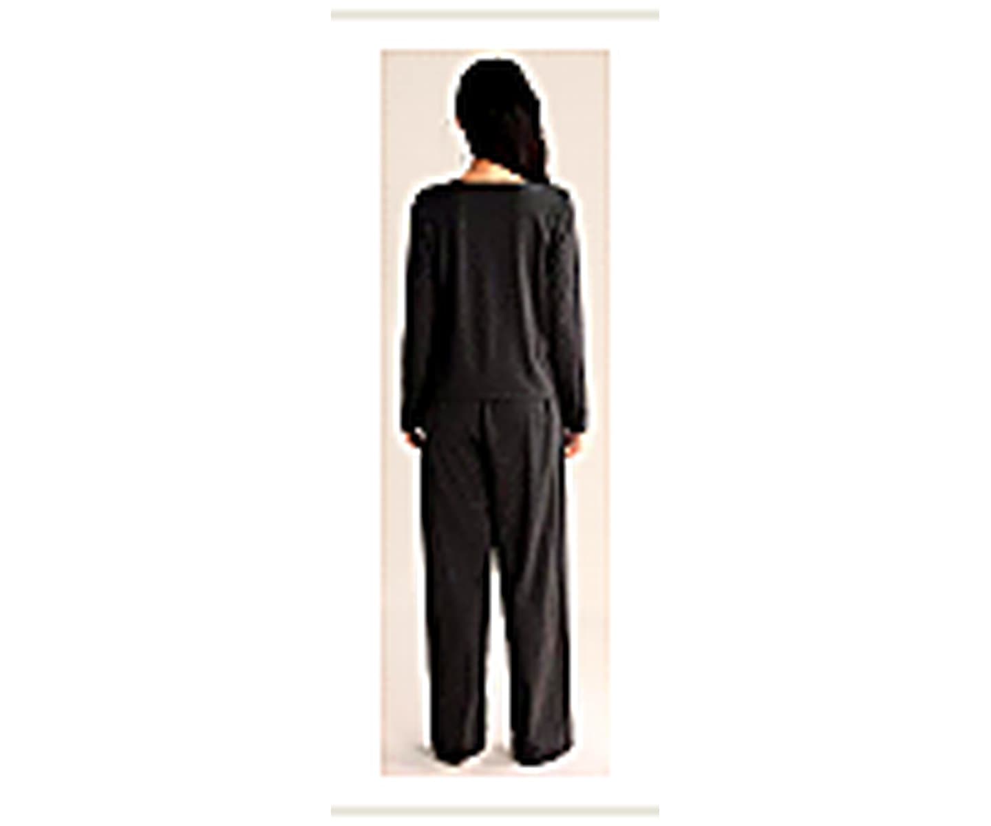Cotton Stretch Lounge Set wearing and construction view 3