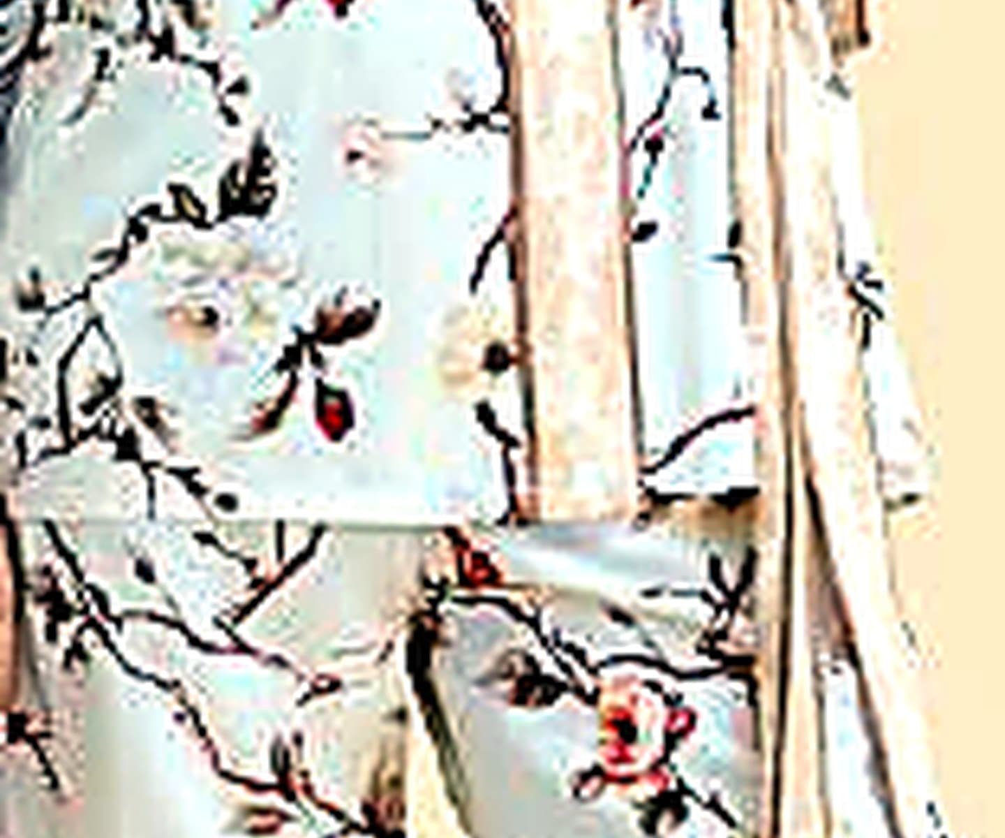 Satin Print Robe Set fabric development image 1