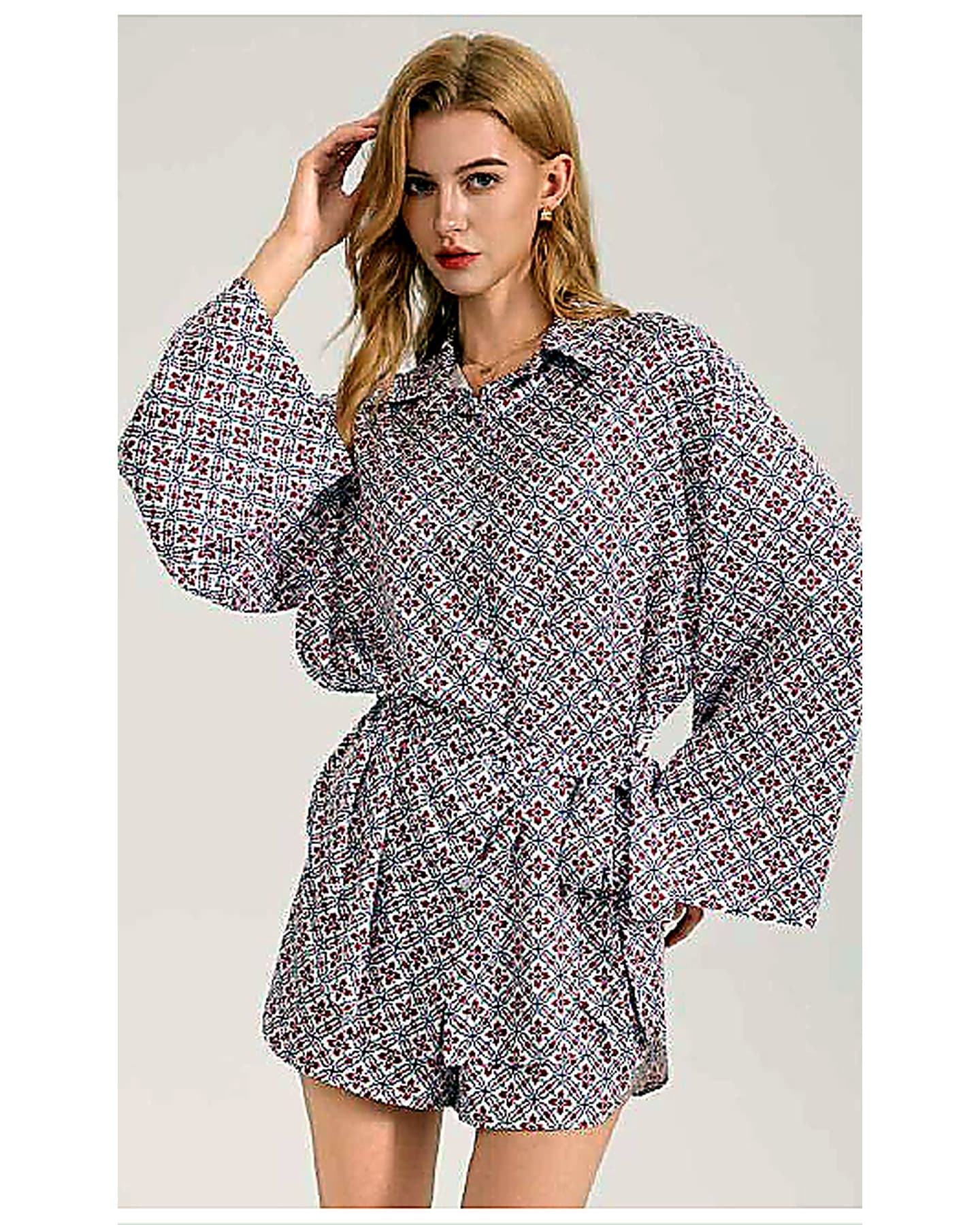 Textured Short Robe Set pajamas and loungewear B2B development reference image