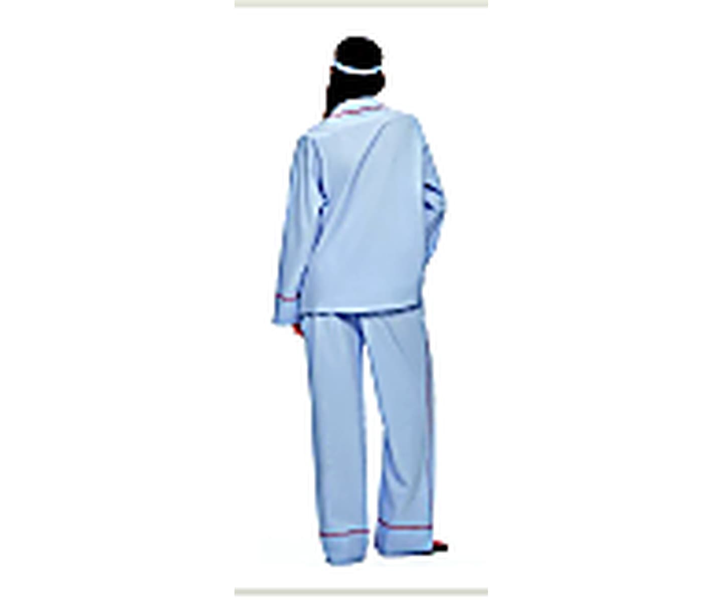 Lyocell Cotton Button Pajama Set wearing and construction view 2