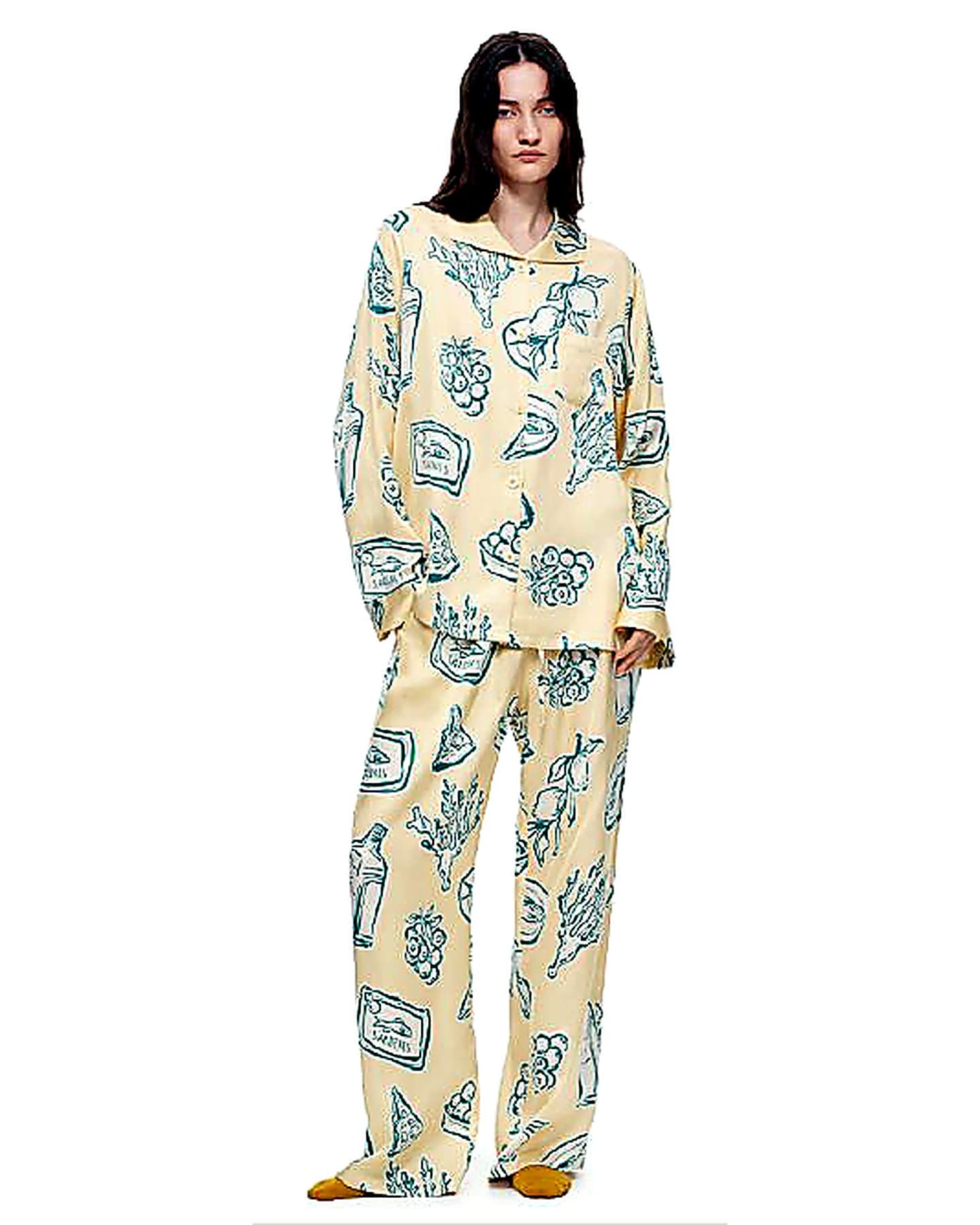 Silk Viscose Printed Pajama Set pajamas and loungewear B2B development reference image