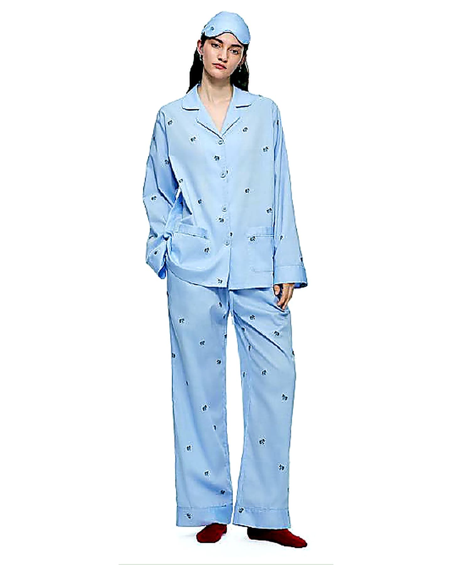 Sky Blue Cotton Pajama Set pajamas and loungewear B2B development reference image