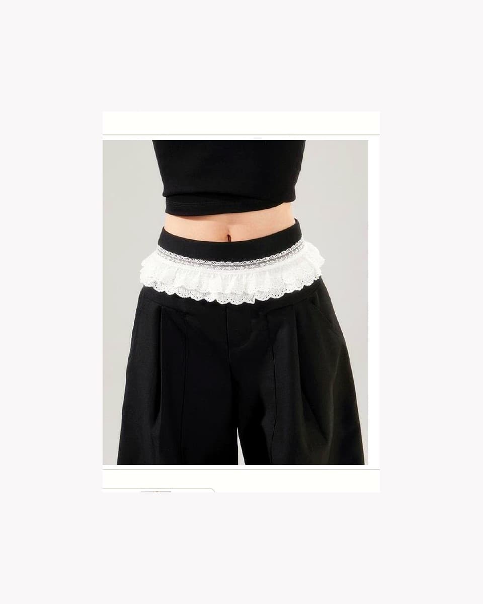 Lace Waist Wide Pant product reference for custom casual fashion manufacturing