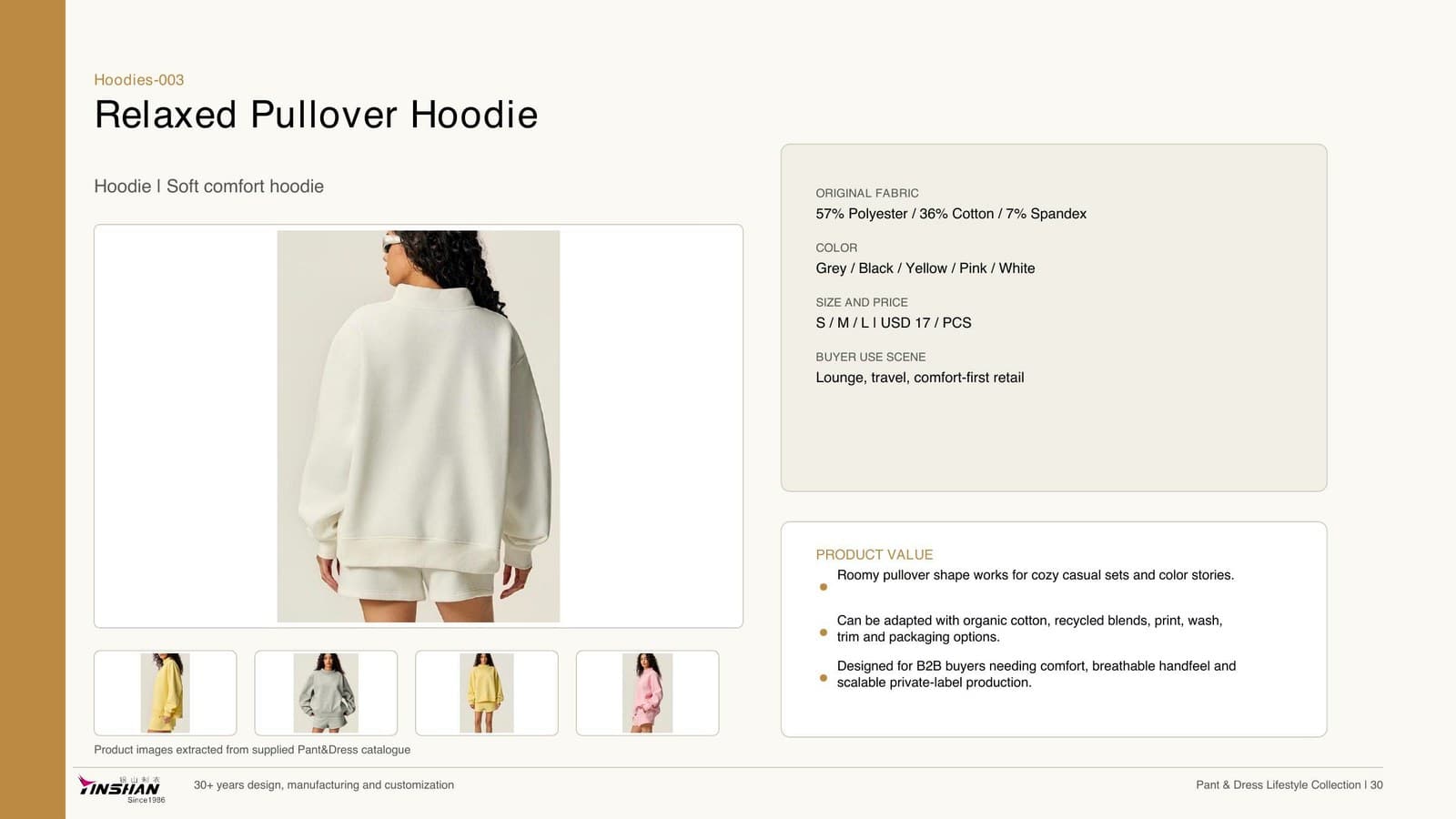 Relaxed Pullover Hoodie main development reference