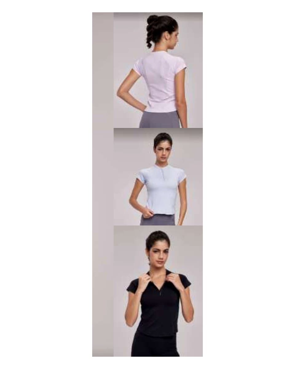 Custom Yoga Top DWY115022 wearing and construction view 1