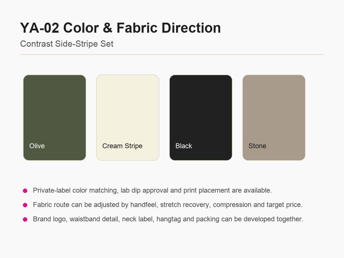 Contrast Side-Stripe ensemble fabric development image 2