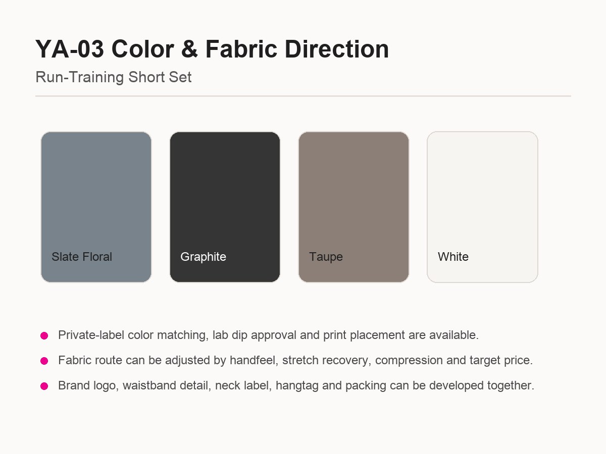 Run-Training Short ensemble fabric development image 2