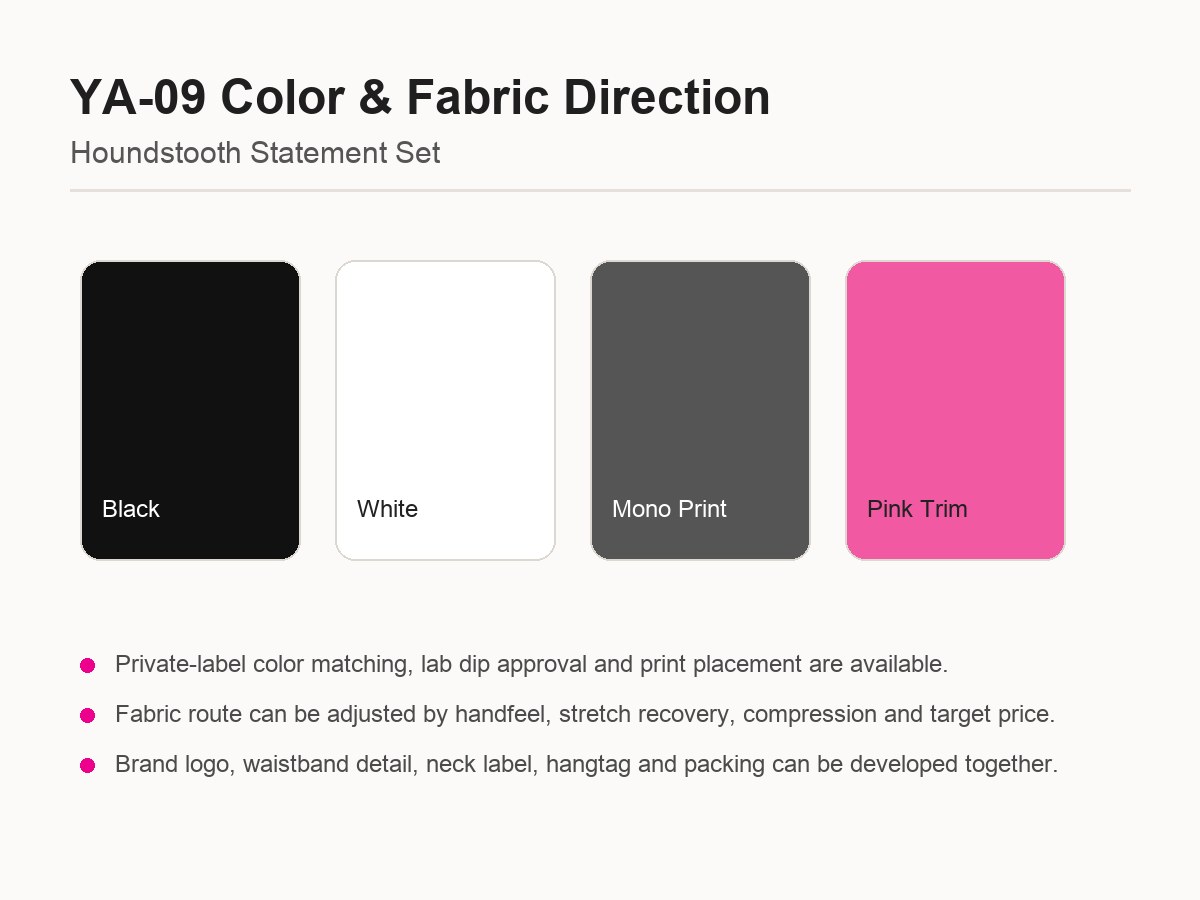Houndstooth Statement Set fabric development image 2