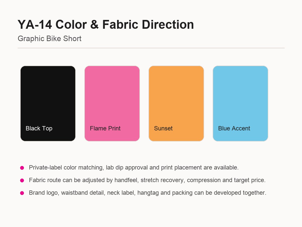 Graphic Bike Short fabric development image 2