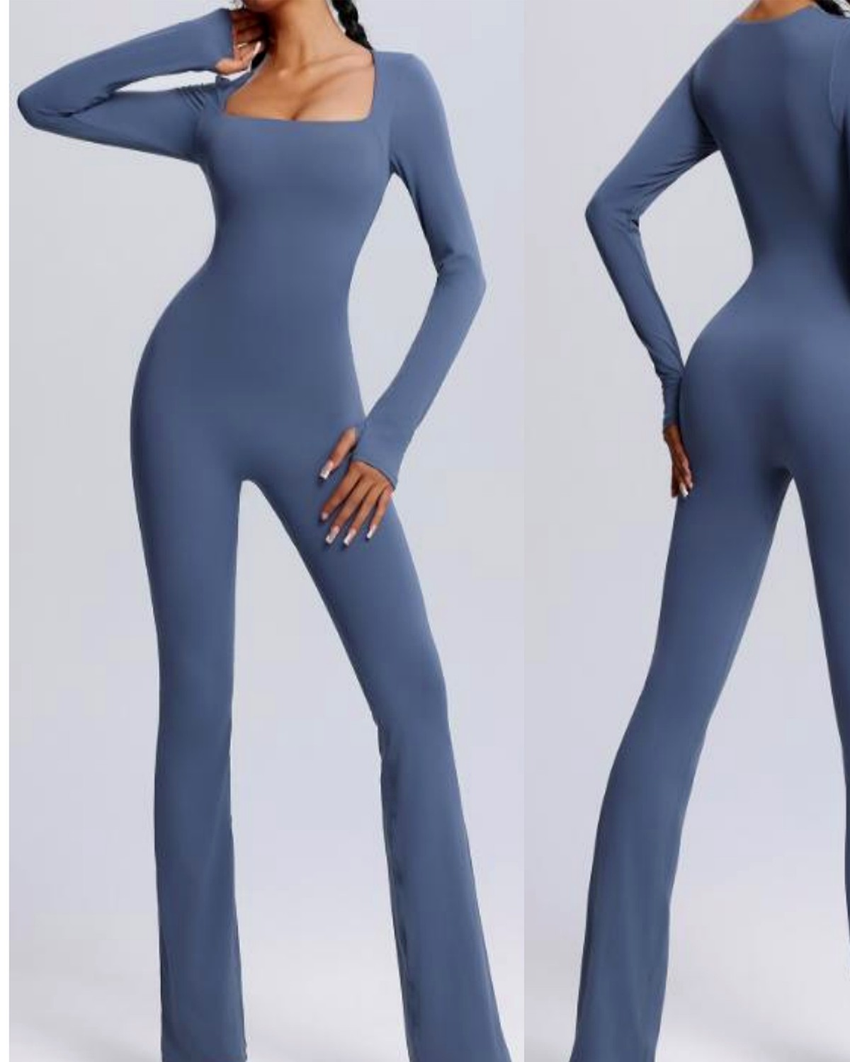 Long Sleeve Flare Jumpsuit product reference from Yinshan Activewear Performance Collection V2