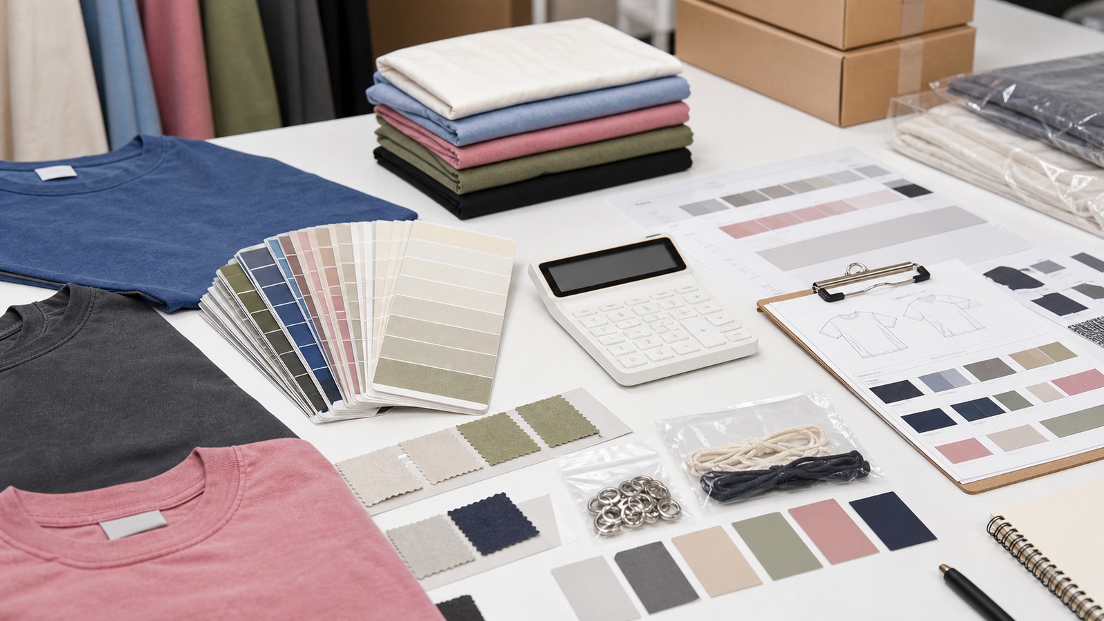 Fashion sample cost, MOQ, and bulk quotation planning with fabric swatches and calculator