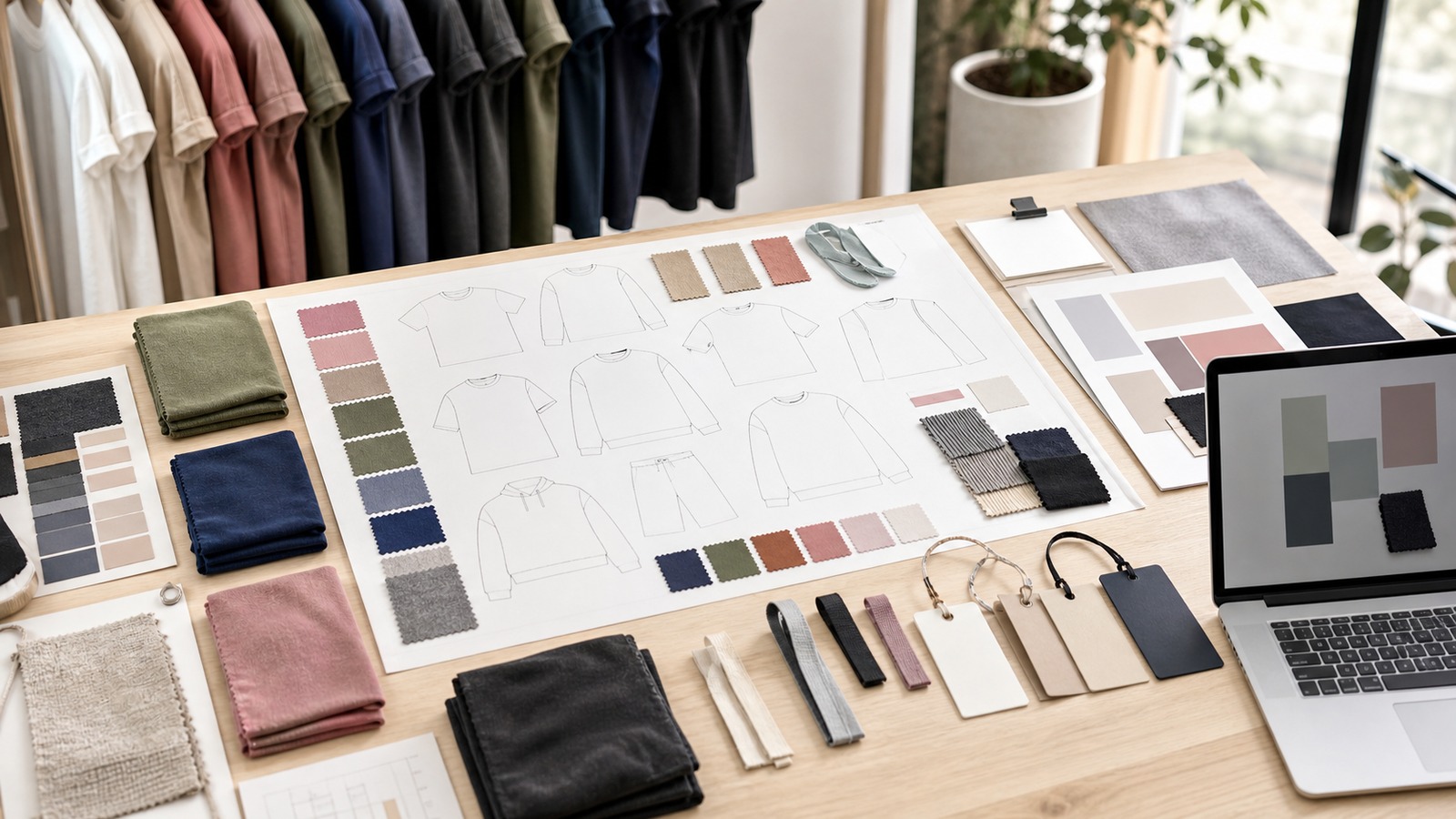 Private label fashion sourcing plan with samples, trims, labels, and buyer notes