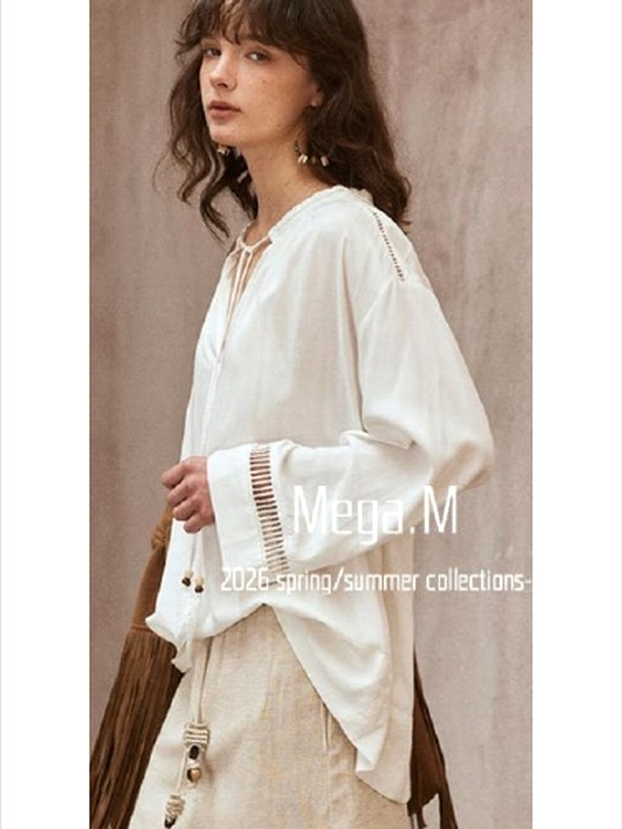 Cotton Blend Peasant Blouse product photo from Yinshan Blouse Collection 2026