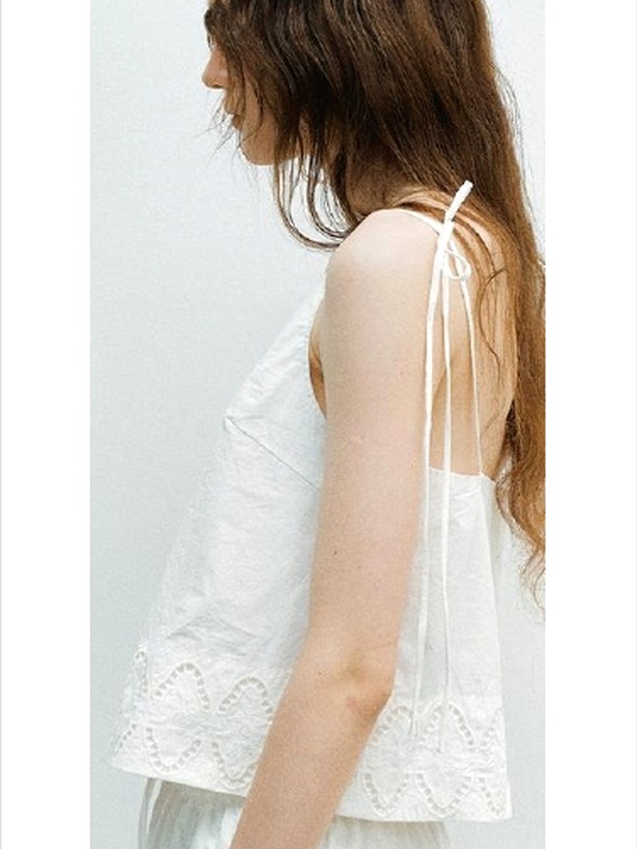 Cotton Lace-Hem Camisole product photo from Yinshan Blouse Collection 2026