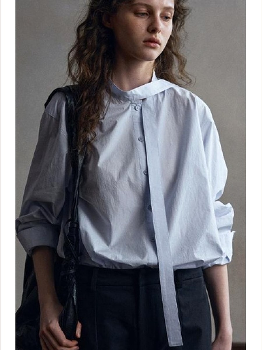 Cotton Poplin Collar Blouse product photo from Yinshan Blouse Collection 2026