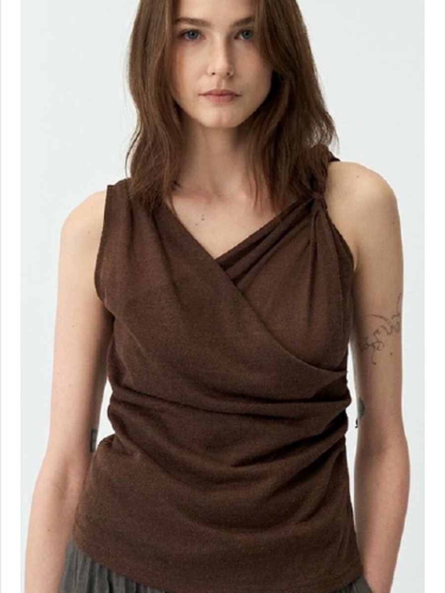 Draped Cowl Neck Tank product photo from Yinshan Blouse Collection 2026