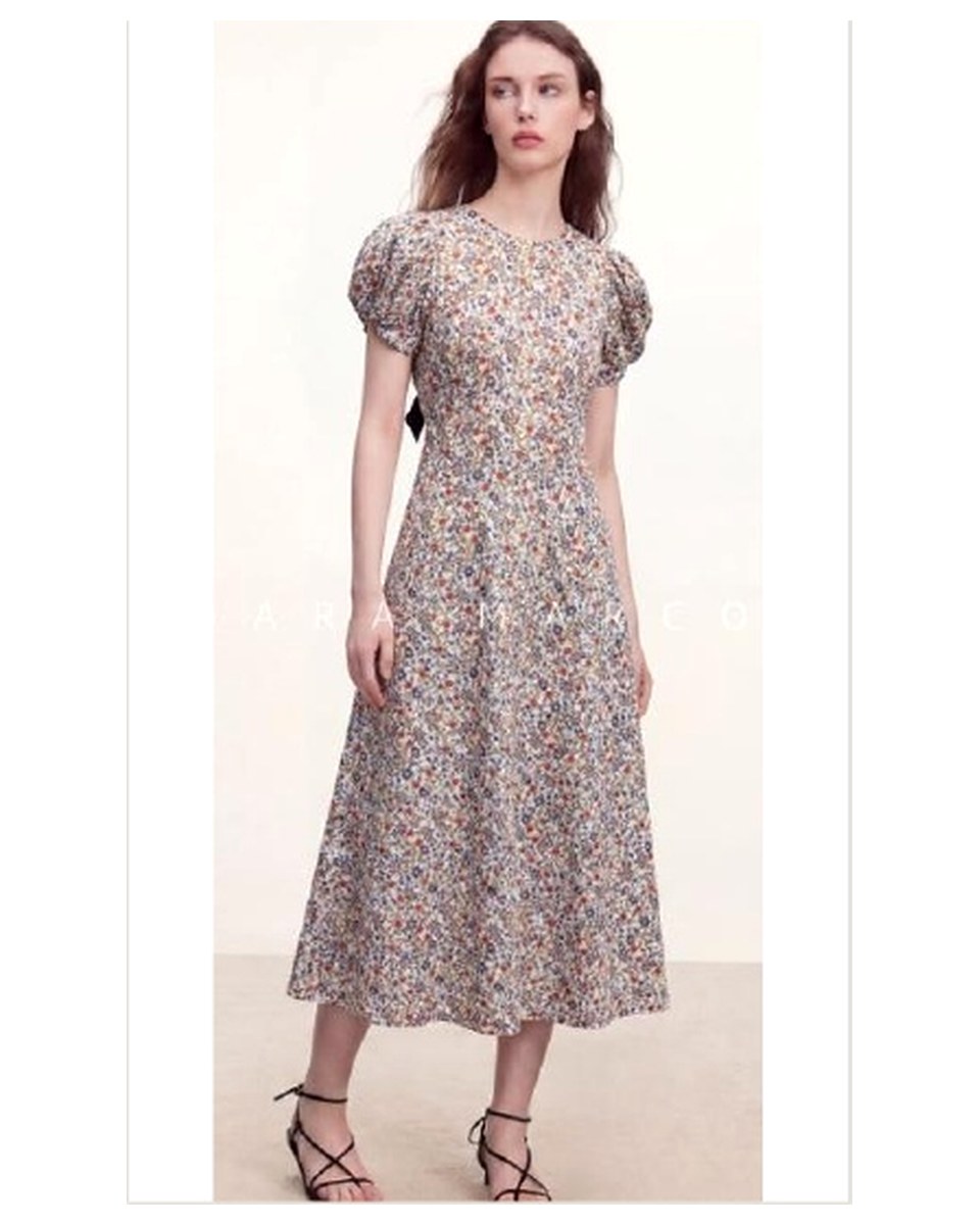 Cotton Floral Button-Back Midi Dress product photo from Yinshan Fashion Dress Collection 2026