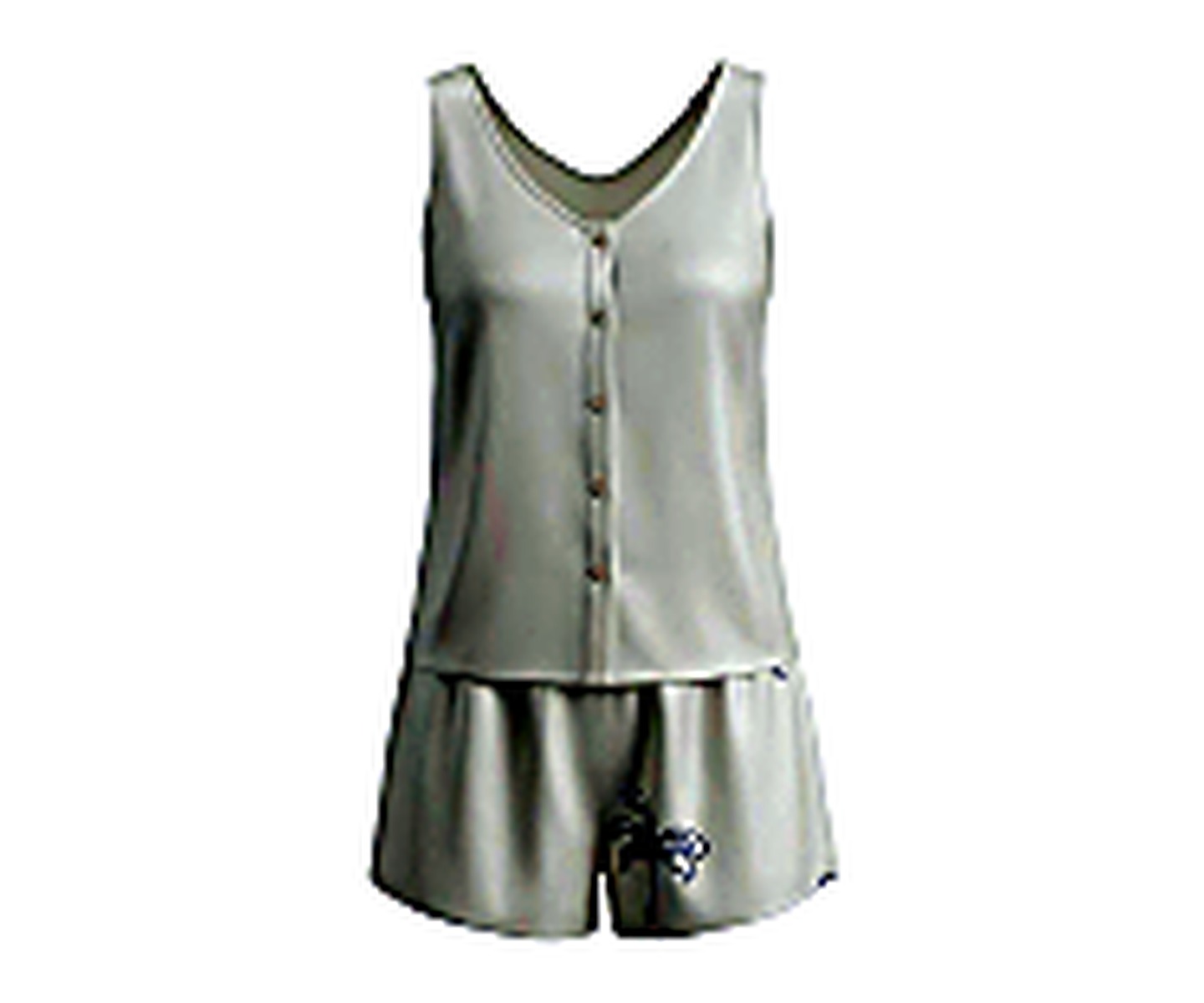 Sleeveless Viscose Lounge Set wearing and construction view 3