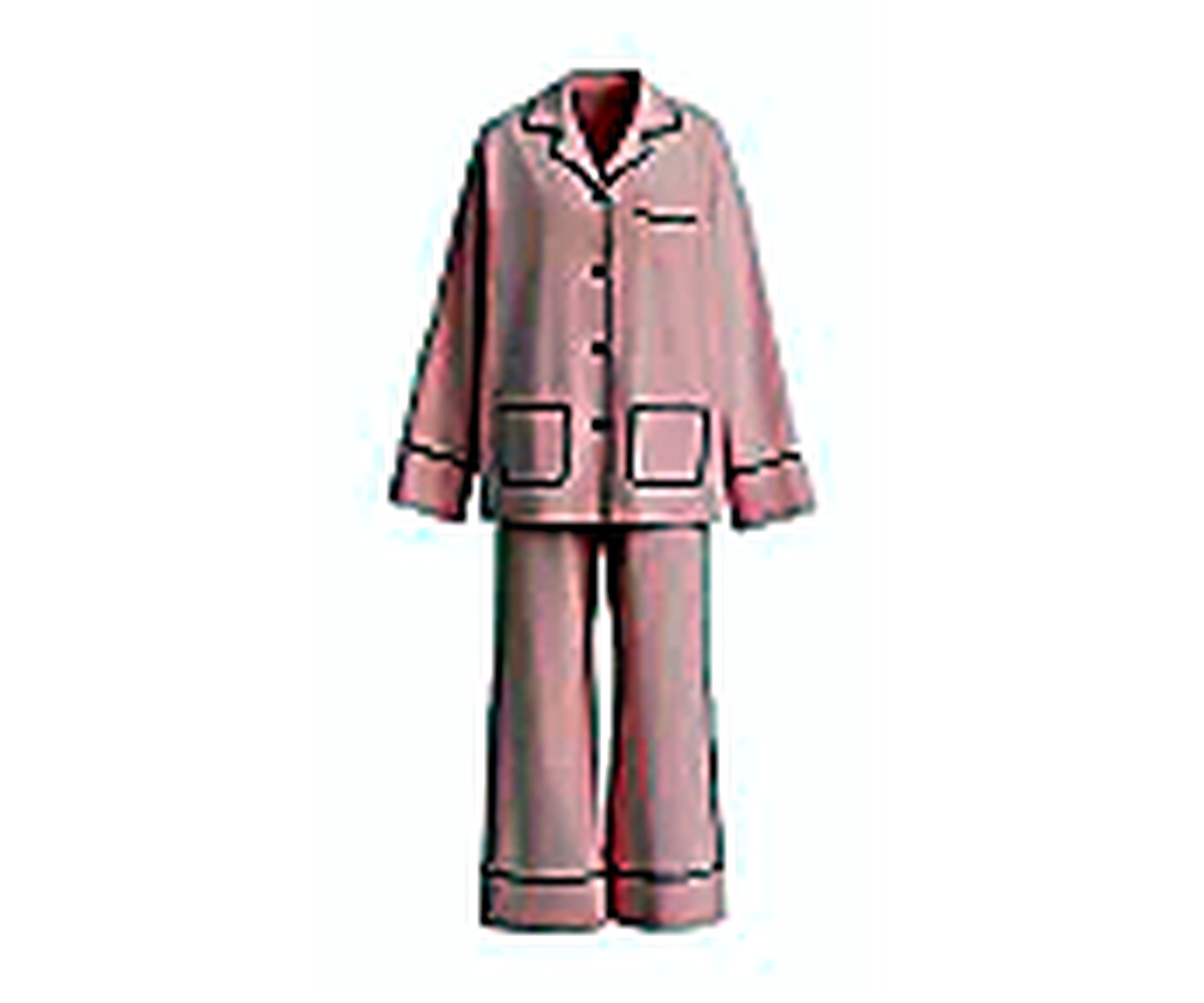Lyocell Cotton Button Pajama Set wearing and construction view 3