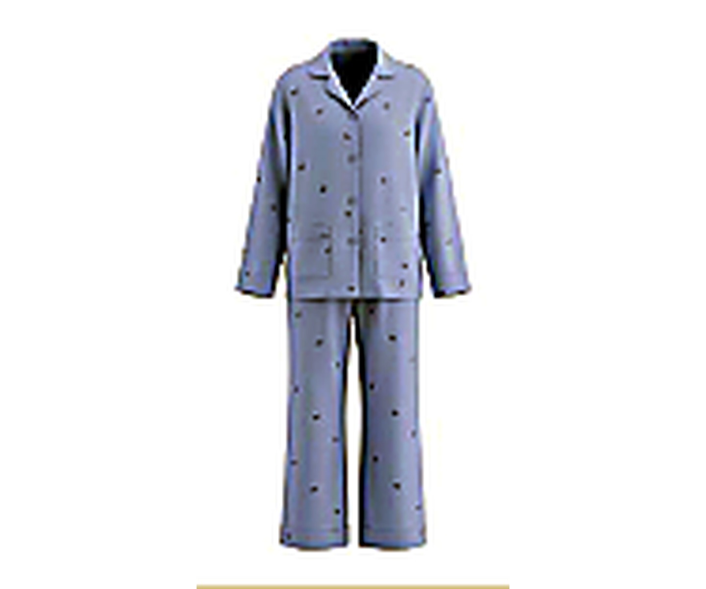 Sky Blue Cotton Pajama Set wearing and construction view 3