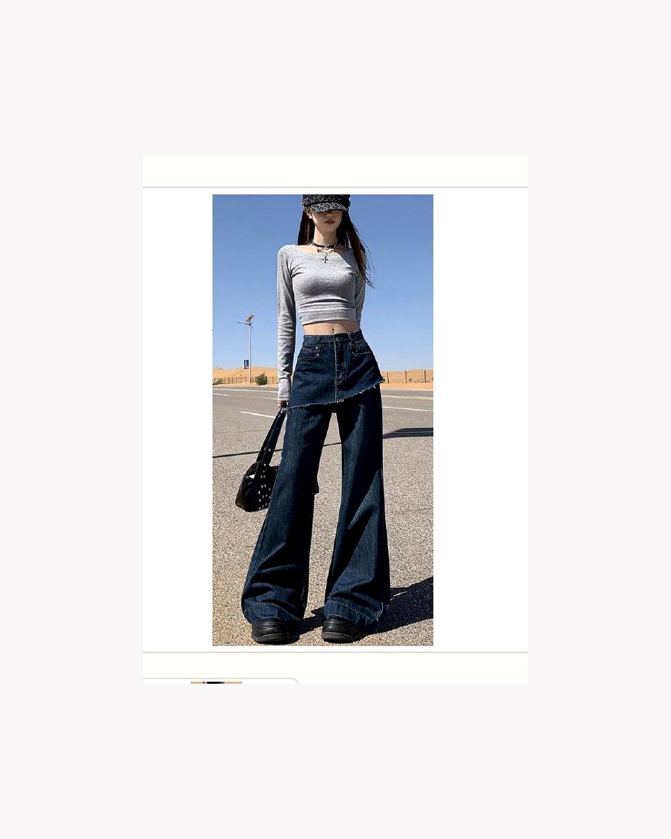 Denim-Look Drawcord Pant product reference for custom casual fashion manufacturing