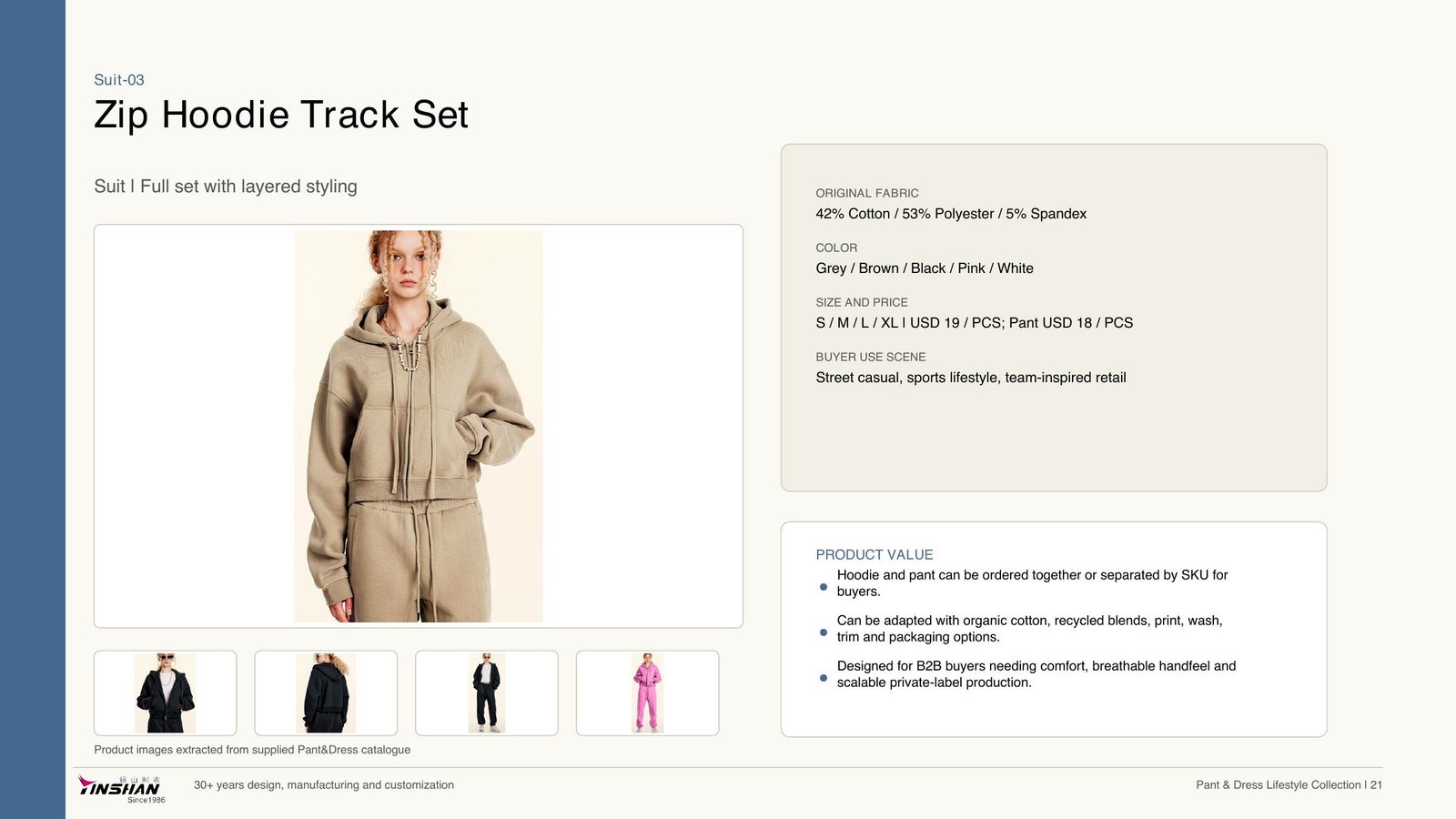 Zip Hoodie Track Set main development reference