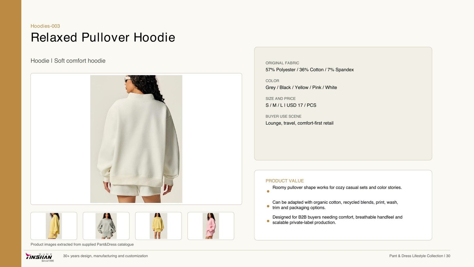 Relaxed Pullover Hoodie main development reference