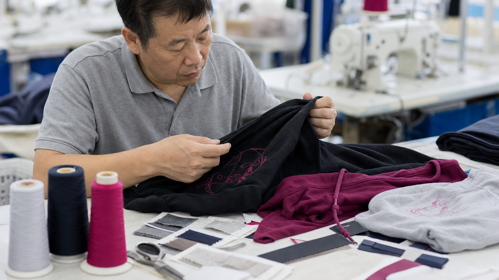 Private-label fashion clothing logo, trim, and label detail