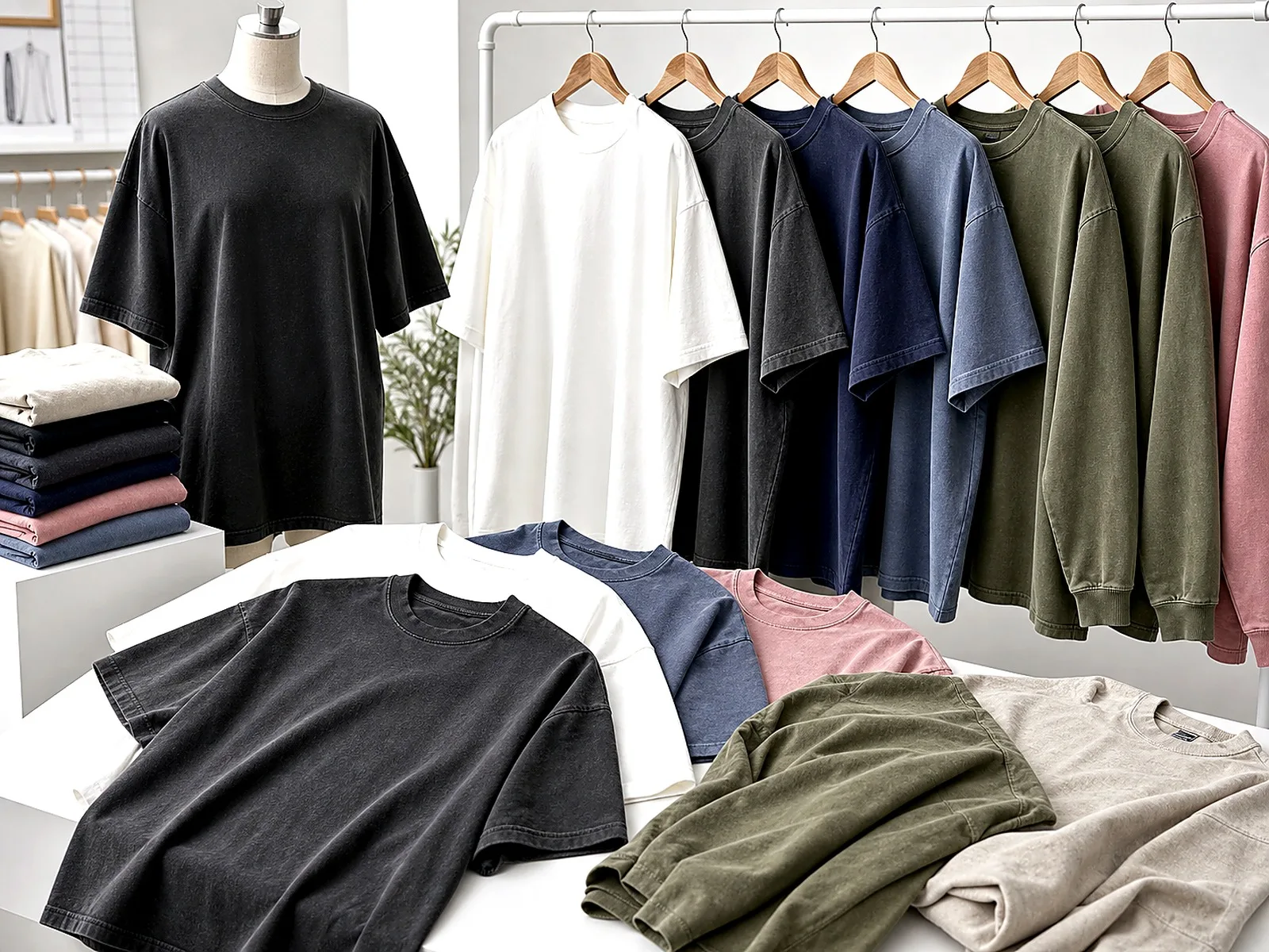 Heavy streetwear T-shirt and pullover OEM ODM collection product references