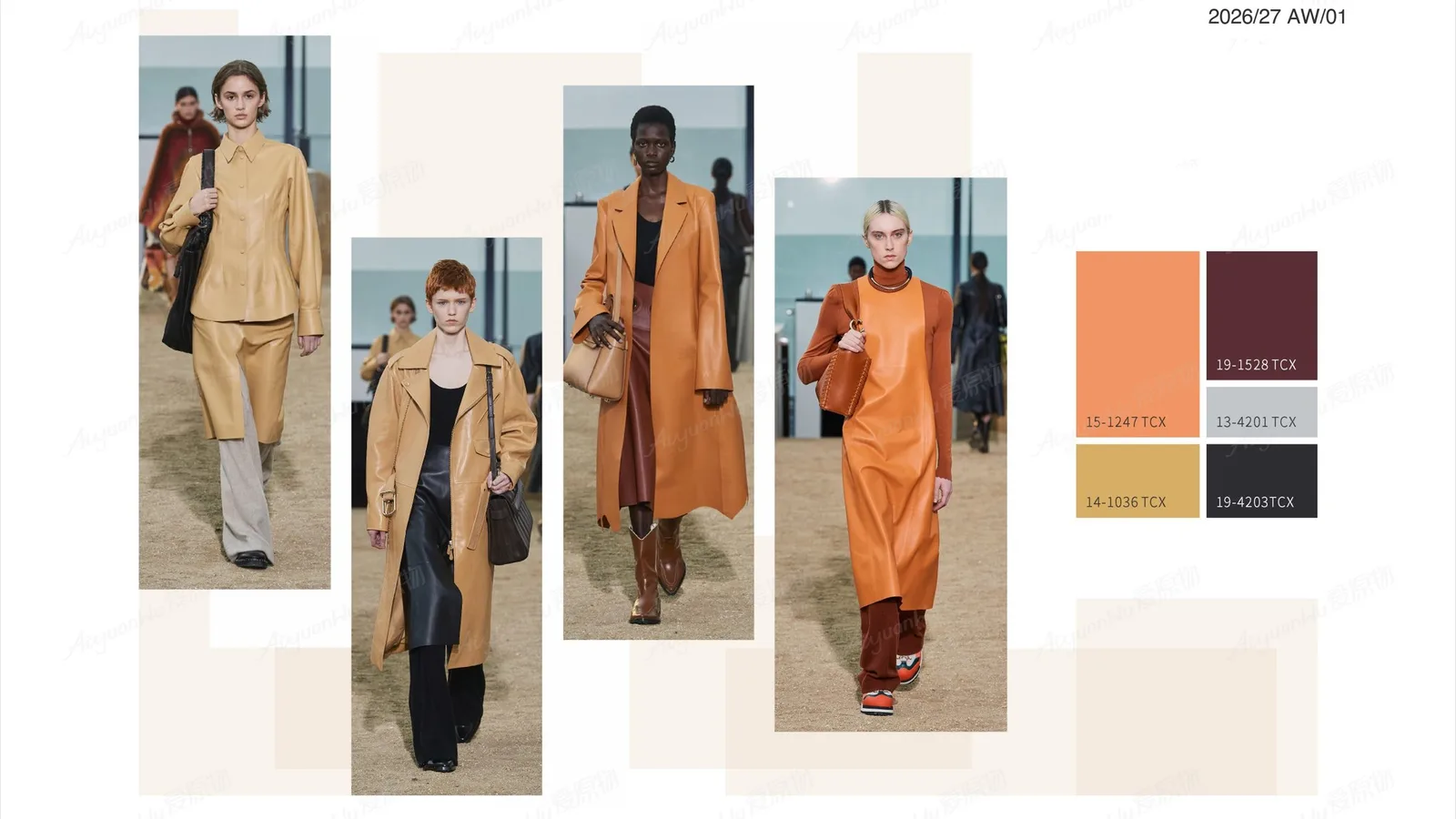 Yinshan Fashion team reviewing fashion clothing color trends 2026 2027 with garments and fabric references for a collection.