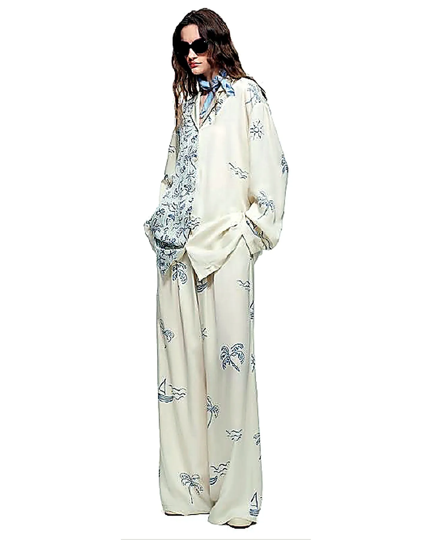 Printed Long Pajama Set pajamas and loungewear B2B development reference image