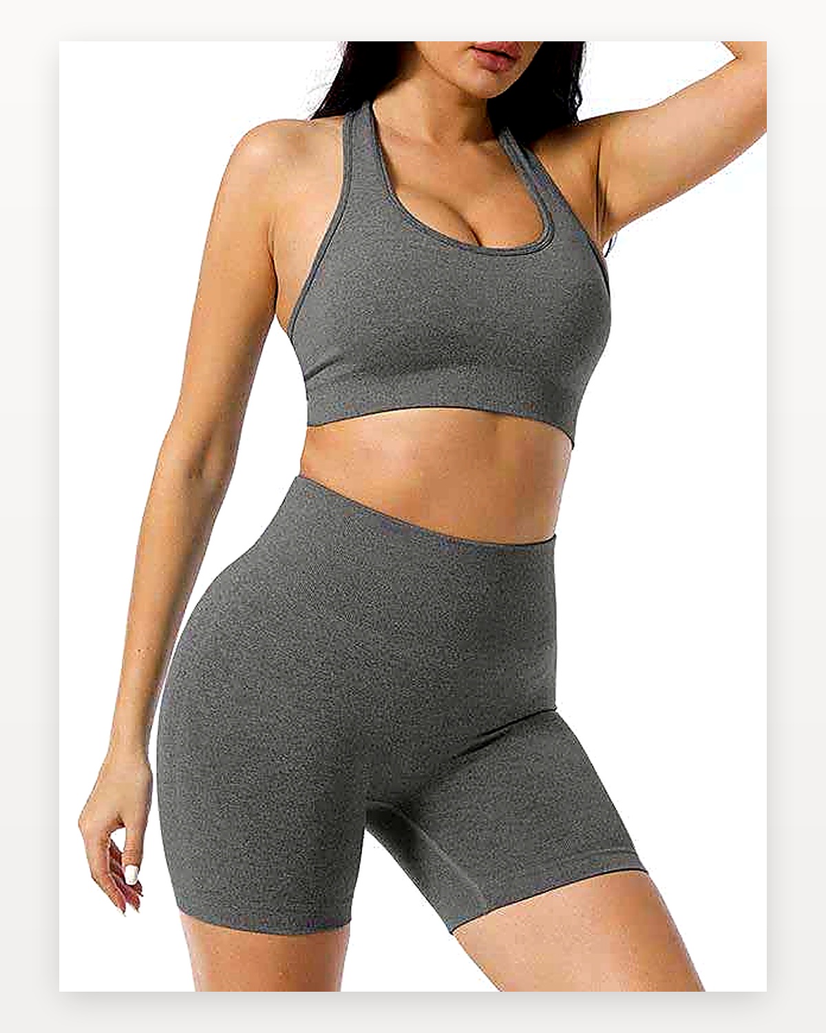 Strappy Back Active Set seamless activewear product reference for Yinshan B2B development