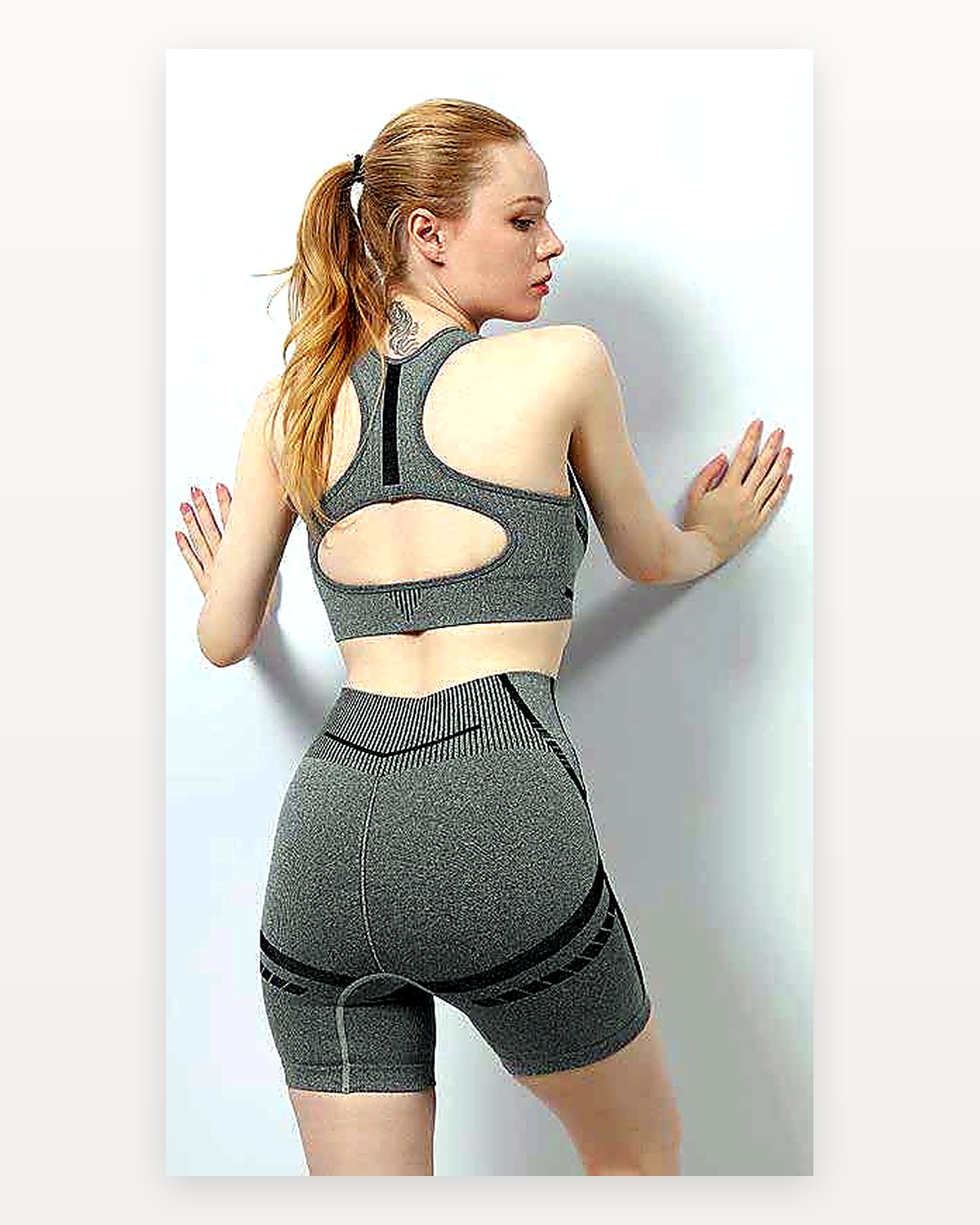 Cutout Detail Seamless Set seamless activewear product reference for Yinshan B2B development