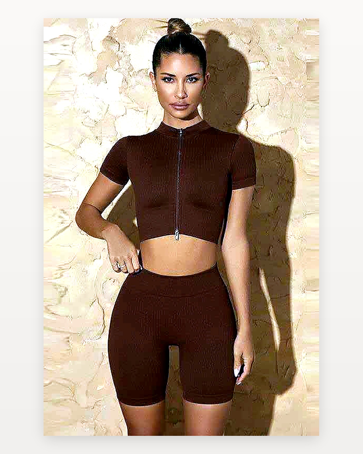 Neutral Seamless Set Program seamless activewear product reference for Yinshan B2B development