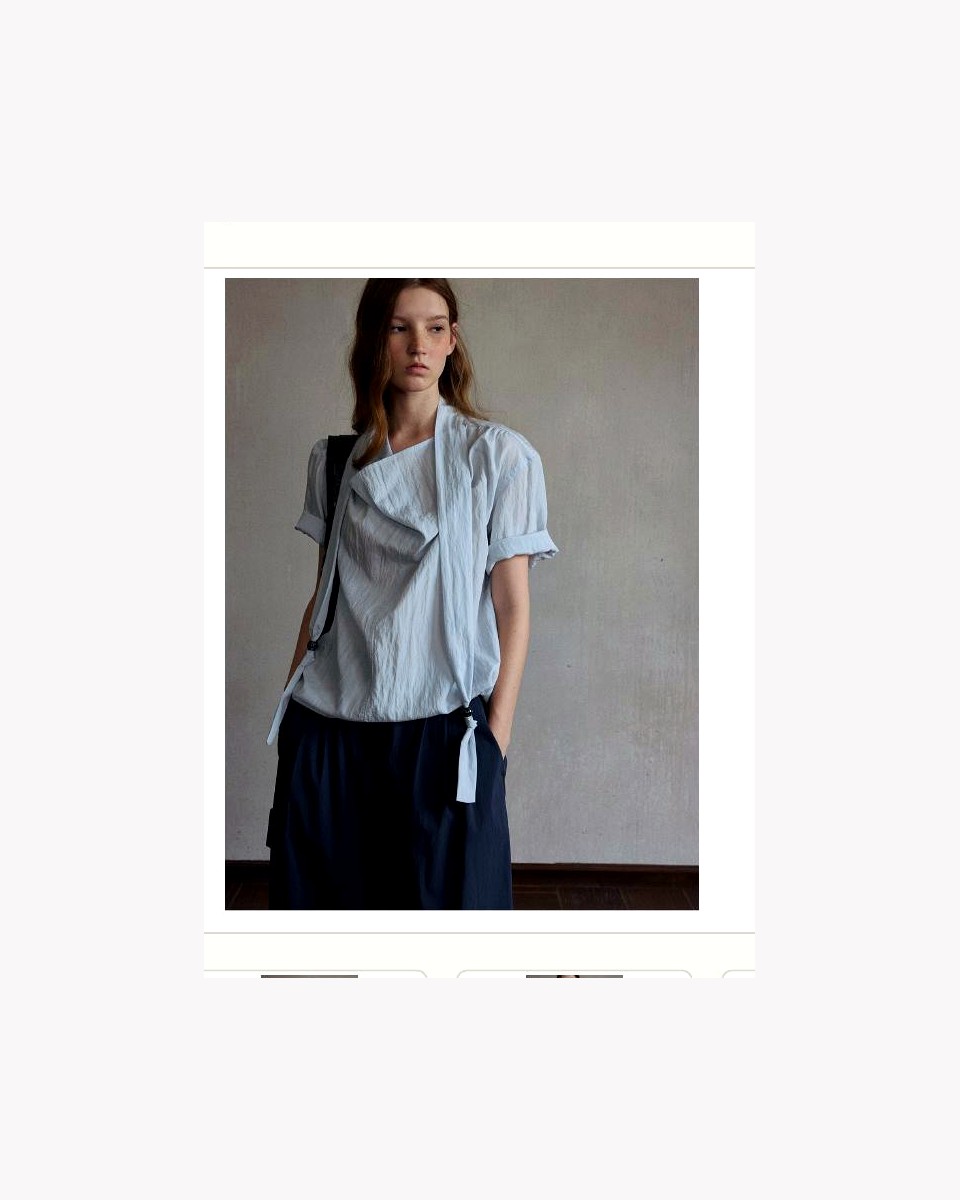 Relaxed Blue Stripe Shirt product reference for custom casual fashion manufacturing