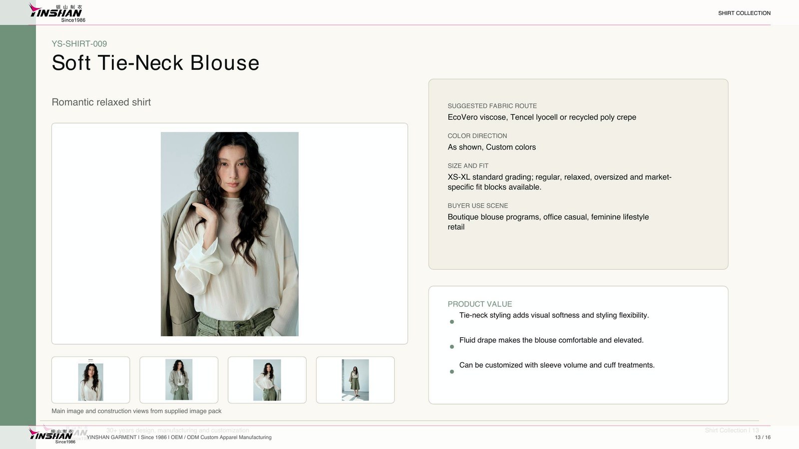Soft Tie-Neck Blouse main development reference