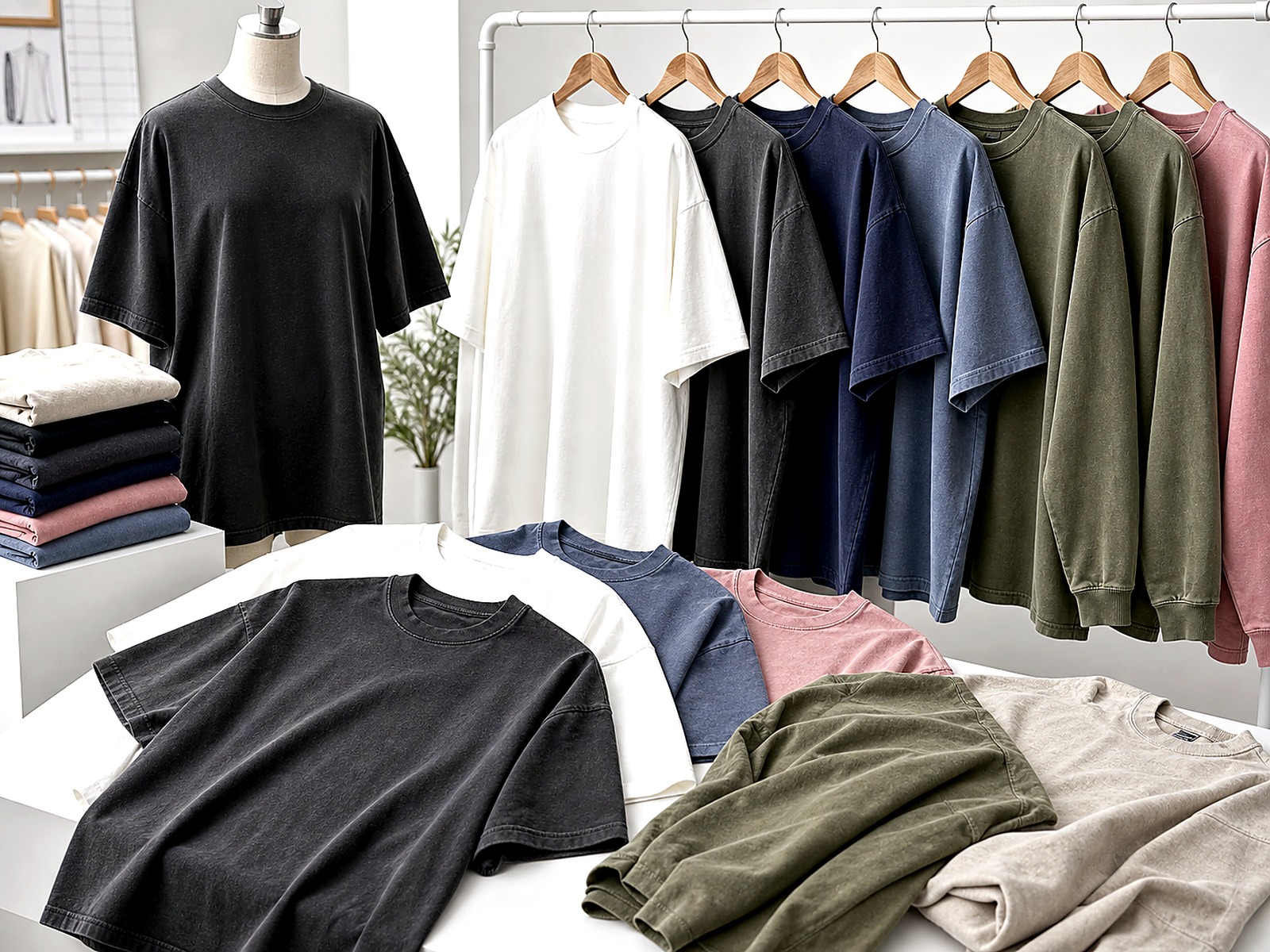 Heavy streetwear T-shirt and pullover OEM ODM collection product references