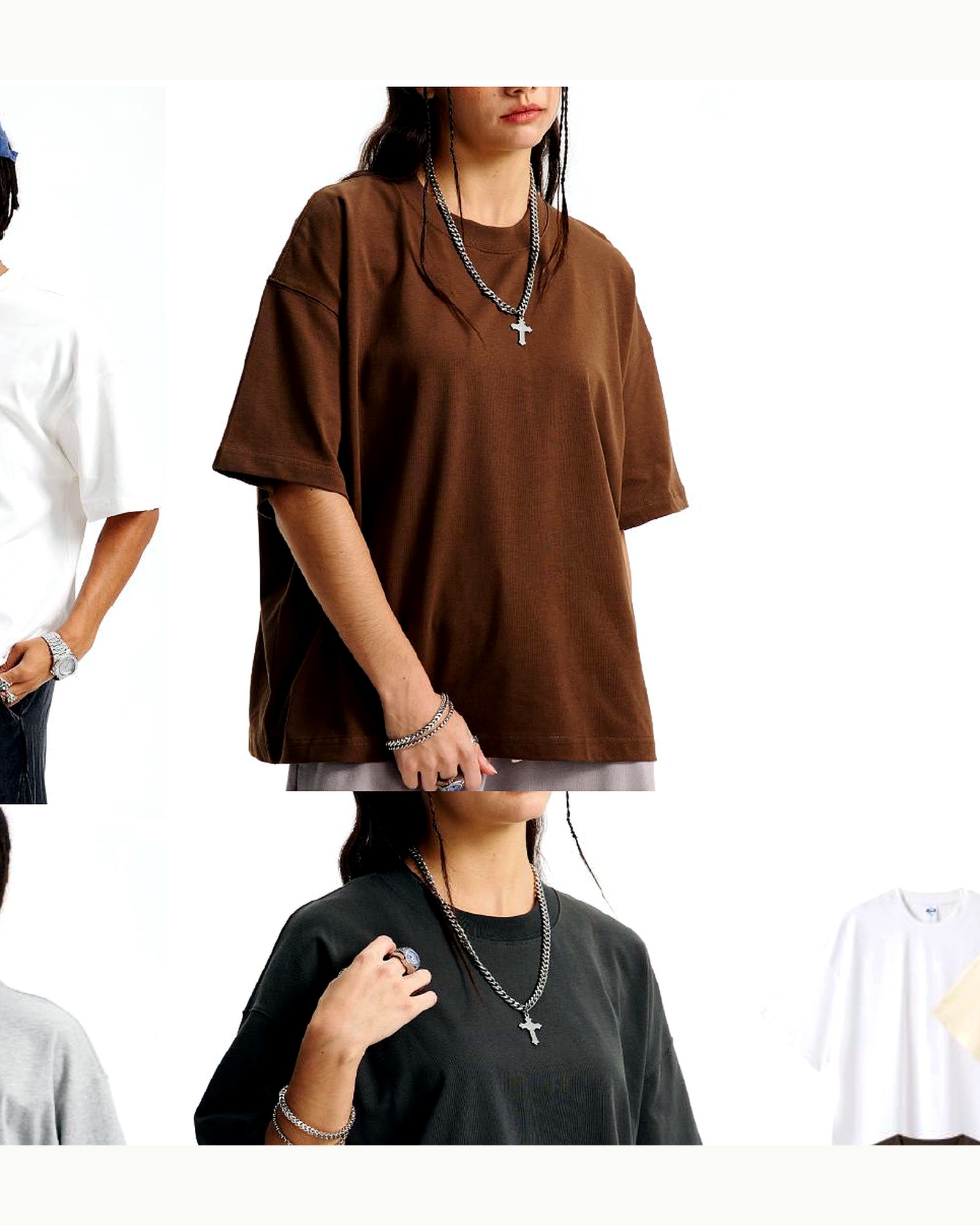 Washed Drop-Shoulder Tee ST-T02 heavy streetwear OEM ODM product reference image