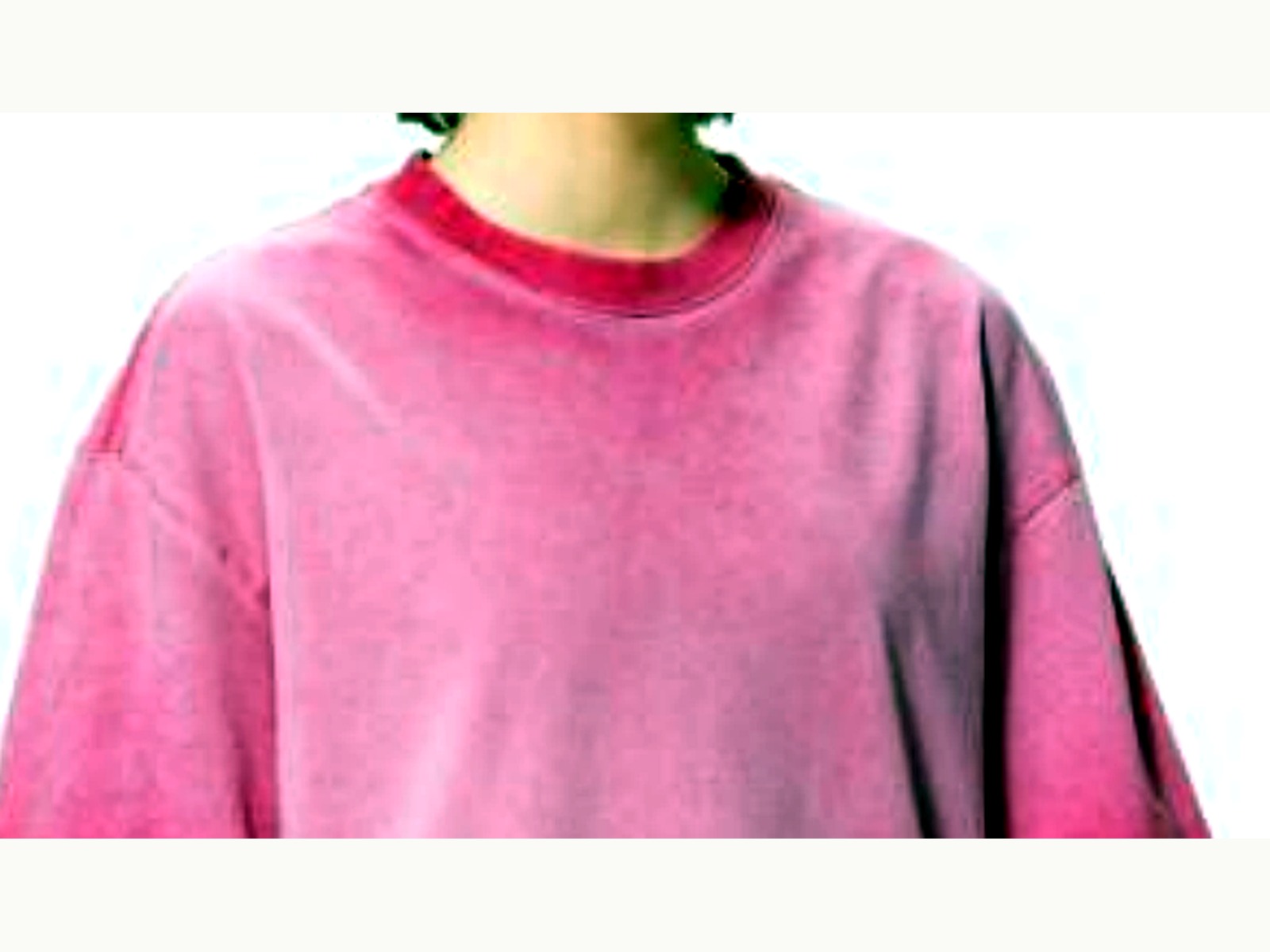 Pigment-Wash Boxy Tee Set wearing and construction view 2