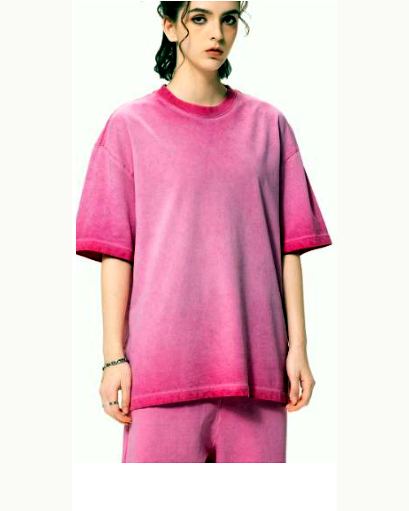 Pigment-Wash Boxy Tee Set ST-T04 heavy streetwear OEM ODM product reference image