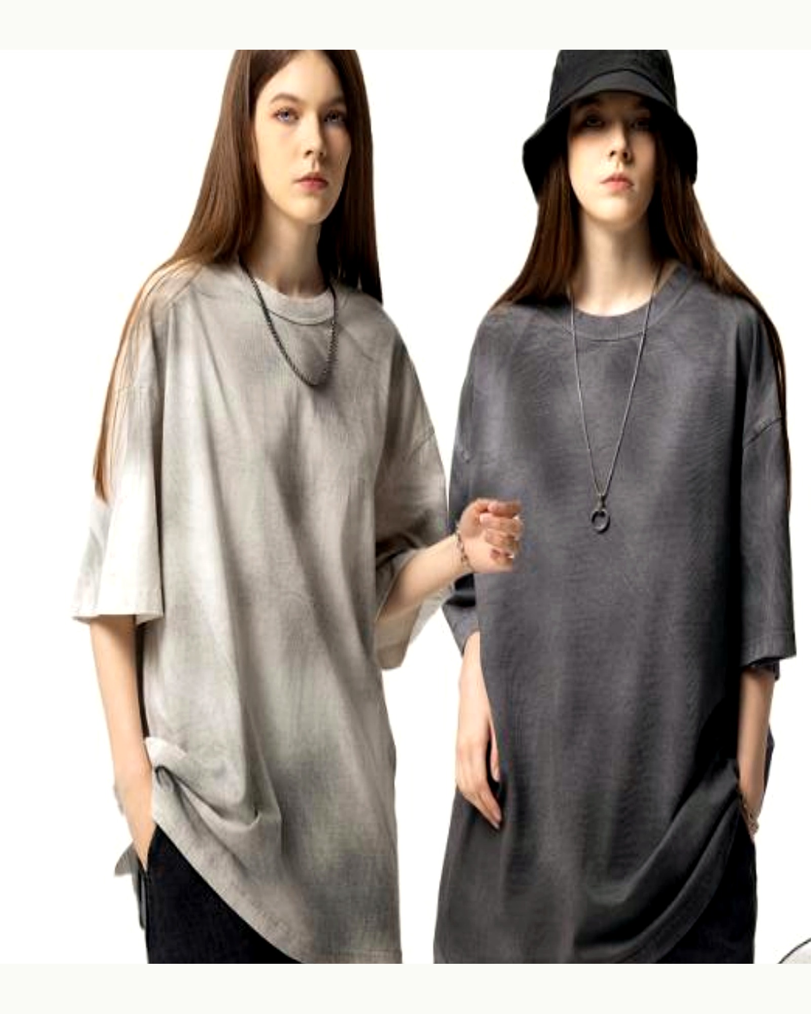 Longline Brushed Edge Tee ST-T05 heavy streetwear OEM ODM product reference image