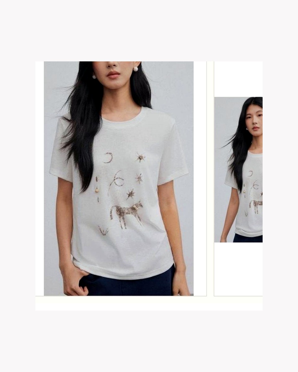 Lyocell Spandex Graphic Tee product reference for custom casual fashion manufacturing