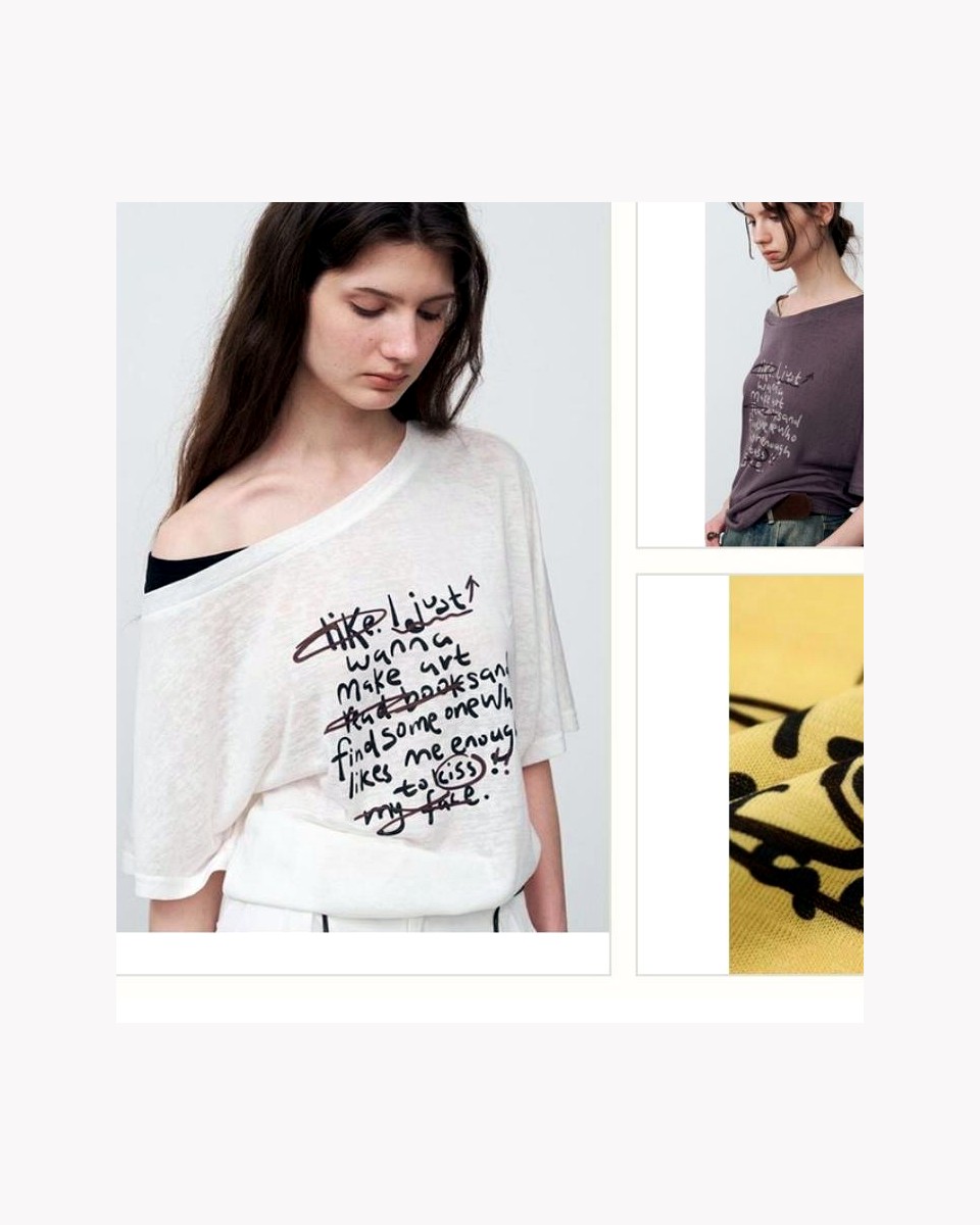 Polyester Graphic Relaxed Tee product reference for custom casual fashion manufacturing